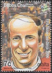 Malta 1246 Used - ‭‭2006 World Cup Soccer Championships, ‭Bobby Charlton