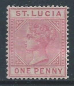 St. Lucia #28 MH 1p Queen Victoria