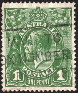 Australia SC#67 1d King George V (1926) Used