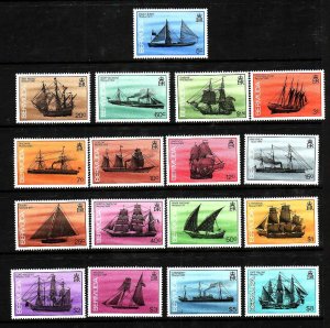 Bermuda-Sc#482-98- id6-unused NH set-Shipwrecks-1986-please note there is gum