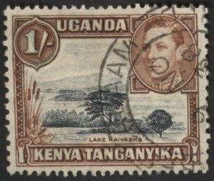 Kenya (KUT) 80 (used) 1sh Lake Naivasha, yel brn & gray black (1938)	chk