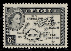 FIJI QEII SG287, 6d black, NH MINT.