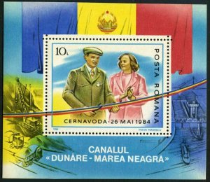 Romania 3266-3269,3270,MNH.Mi 4144-4147,Bl.216. Danube-Black Sea Canal,1985.