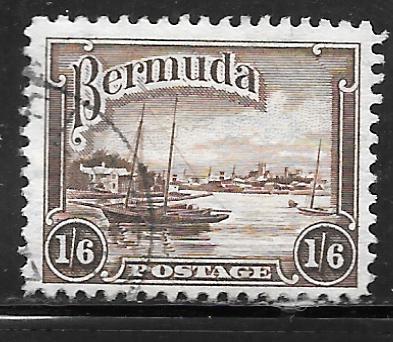 Bermuda 114: 1/6 Hamilton Harbour & sailing boat Song of the Wind, used, F-VF