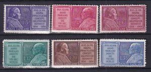 1954 - VATICAN - Scott #176-181 - MH*