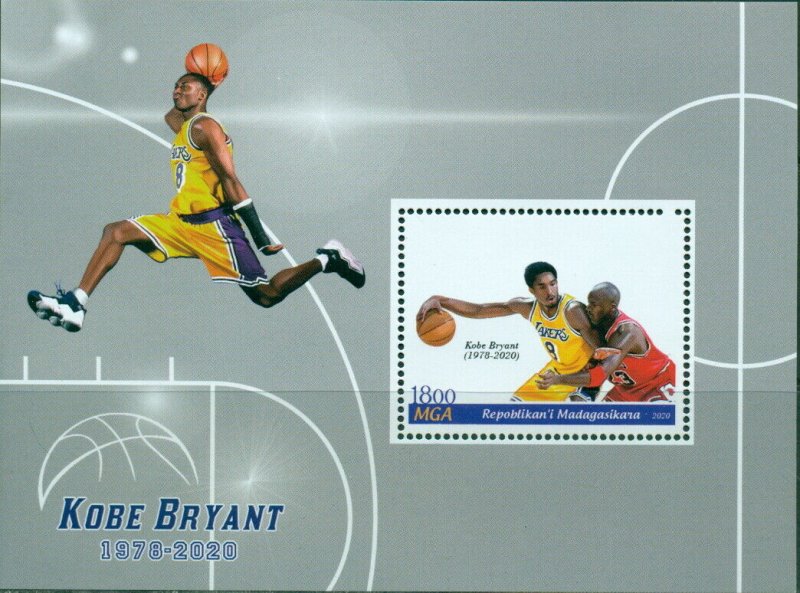 KOBE BRYANT IN MEMORIAM BASKETBALL SPORTS MNH STAMPS SET 6 SHEETS