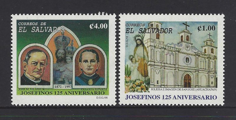 EL SALVADOR ST. JOSEPH MISSIONARIES, CHURCH, Sc 1477-8 MNH 1998