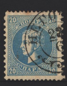 Serbia Sc#20 SG#32d Mi#14ID Used