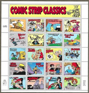 United States #3000 32c Comic Strip Classics MNH pane of 20 (1995)