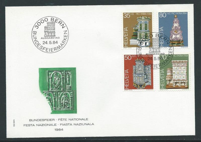 Switzerland B505-8 1984 Pro Patria UA FDC