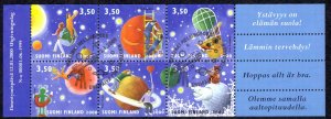 Finland Sc# 1124 FD Cancel Booklet Pane 2000 Valentine's Day