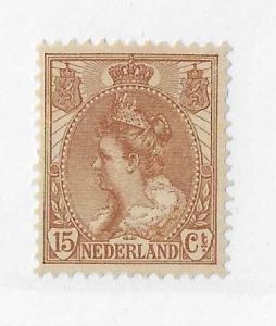 Netherland Sc #69  15c pale brown  OG VF