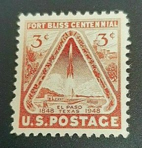 Scott #976- 3 Cent Stamp Fort Bliss Centennial, El Paso Texas- MLH 1948