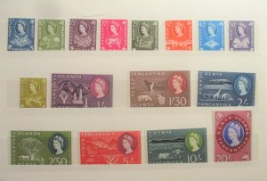 ED-1243 BRITISH EAST AFRICA SCOTT 120-135 COMPLETE SET NH MNH $75