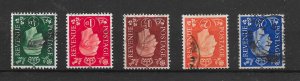 GB KGVI SG462wi / 466wi,  Dark Colours INVERTED  Set, FINE CDS USED Cat £48