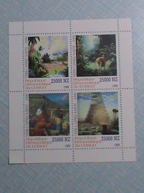 CONGO-1999-COLORFUL BEAUTIFUL CHRISTMAS  PAINTING MNH SCOTT NOT LISTED  S/S VF