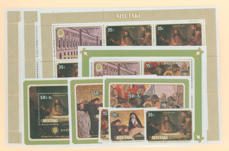 Aitutaki #163-165a/B27-B29  Single (Complete Set)