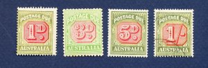 26 - AUSTRALIA - Scott J72, J74, J76, J80 - postage due