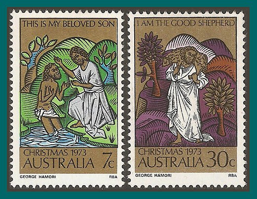 Australia 1973 Christmas, MNH 582-583,SG554-SG555