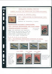 P3149 - SPAIN, CIVIL WAR, 1936/39 REPUBLICAN POLITICAL LABELS, VARIOUS TYPES-