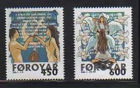 Faroe Is. MNH sc# 368-9 Bible 2012CV $3.50