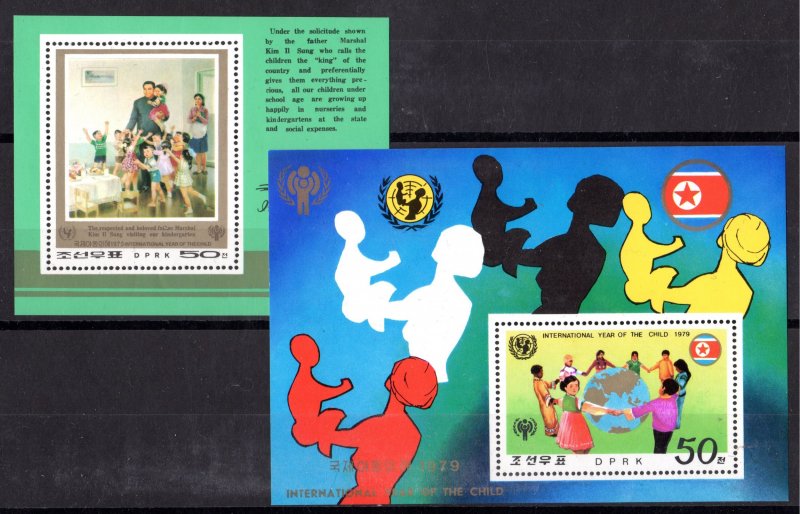 Korea North 1979 Sc#1780/1781 INTERNATIONAL YEAR OF THE CHILD (ICY) 2 S/S MNH