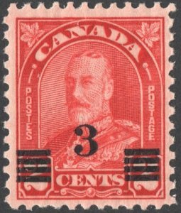Canada SC#191a 3¢ King George V: Surcharged (1932) MNH