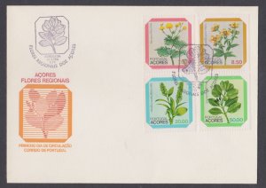PORTUGAL AZORES - 1981 AZORES REGIONAL FLOWERS - 4V FDC
