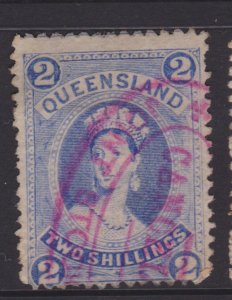 Queensland Sc#74 Used - fiscal cancel