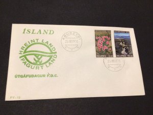 Iceland 1970 Nature Protection year  first day of issue postal cover Ref 60309 