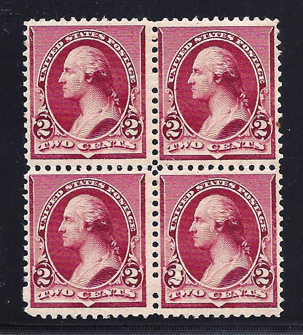 219D Mint,OG,NH/HR... Block of 4... Weiss Cert... SCV $1,660.00