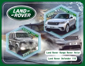Stamps. Cars.  Land Rover 2018 1+1 sheets perforated