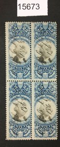 MOMEN: US STAMPS # R112 BLOCK OF 4 USED LOT #15673