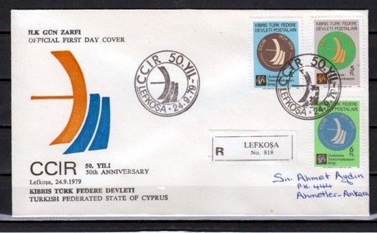 Turkish Rep. of Cyprus, Scott cat. 74-76. Radio issue. First day cover. ^