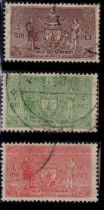 Nepal Scott o1-o3 used stamps good start to a great set