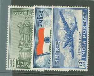 India #200-202 Mint (NH) Single (Complete Set)