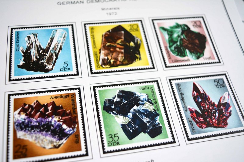 COLOR PRINTED EAST GERMANY DDR/GDR 1949-1990 STAMP ALBUM PAGES (334 ill. pages)