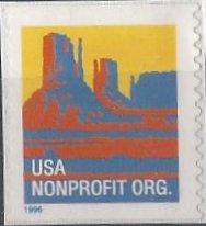 US 2902B (used on paper) (5¢) butte (s/a, blue 1996)