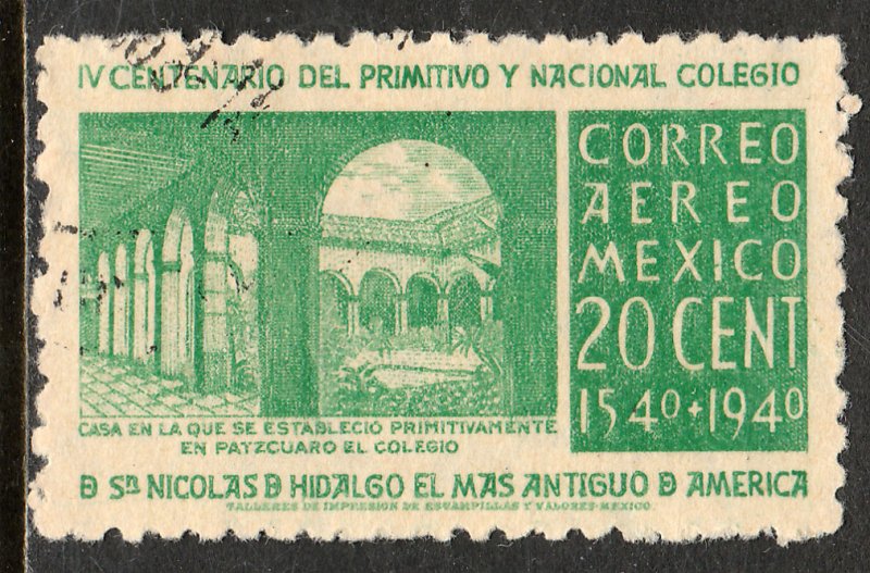 MEXICO C108 20c School of San Nicolas 1st in America Used. VF. (687)