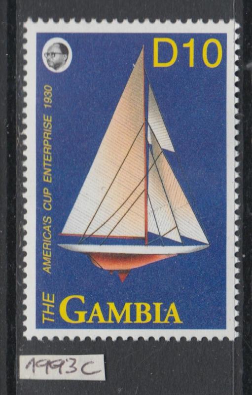 XG-AJ490 GAMBIA IND - Ships, 1993 Americas Cup Enterprise MNH Set