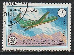 1984 Afghanistan - Sc 1094 - used VF - 1 single - Tupolev TU-134