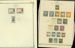 Chile 1934-1964 Mint (mostly) & Used Hinged & in Mounts on Scott Spec.Pages