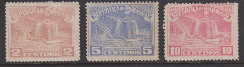 Paraguay Sc#467-469 Mint