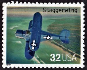 SC#3142j 32¢ Classic American Aircraft: Staggerwing Single (1997) MNH