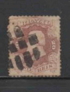 BRAZIL #54 1866 20r DON PEDRO F-VF USED b