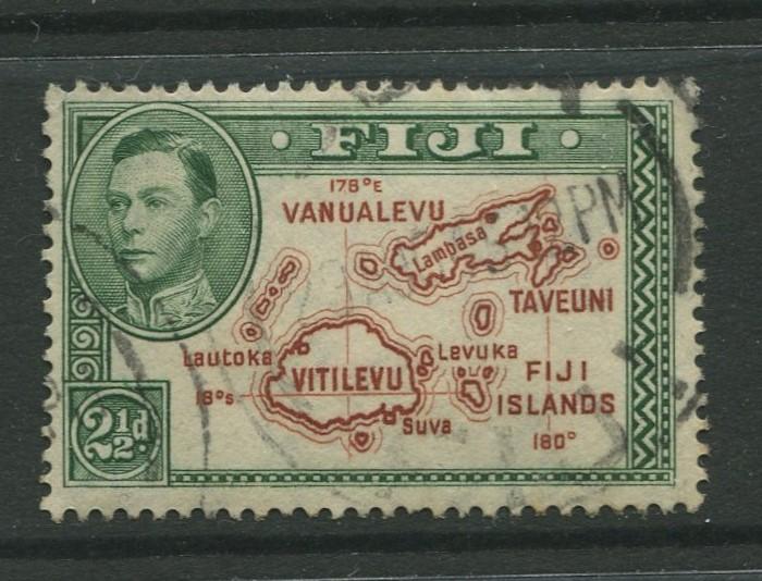 Fiji - Scott 134 - KGVI - Definitive - 1941 - Used - Single 2.1/2p - Stamp