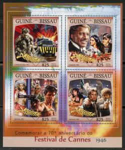 GUINEA BISSAU  2016 70th ANNIVERSARY OF CANNES PULP FICTION SHEET  MINT NH