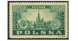 Poland B40, MNH. Michel 403. Postal Worker's Convention, 1945. City Hall,Poznan.