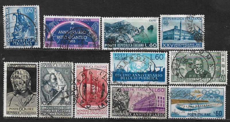 COLLECTION LOT OF 11 ITALY 1953+ CV+$31