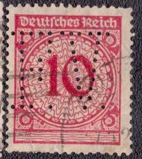Germany 325 1923 Used Perfin